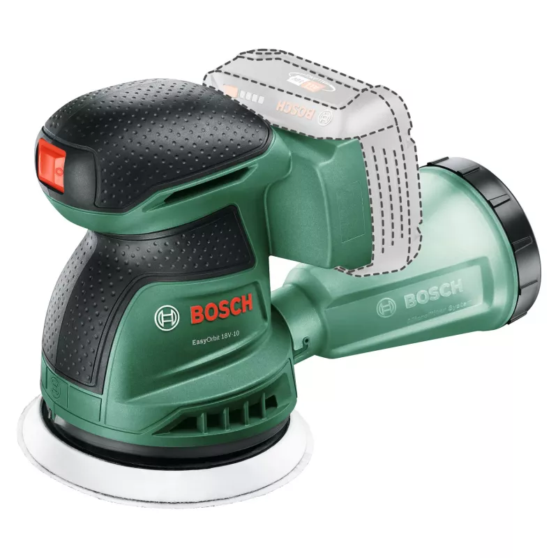 Bosch EasyOrbit 18V-10 (Baretool), Orbital sander, Black, Green, Plastic, Germany, 23000 OPM, 1 mm