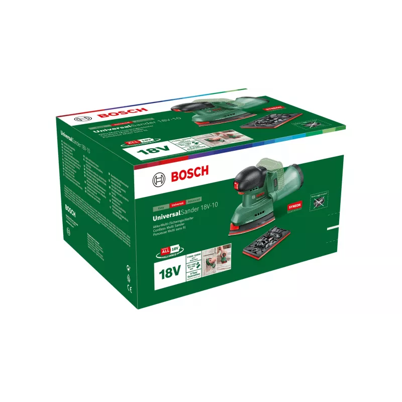 Bosch UniversalSander 18V-10 Orbital sander 22000 OPM Black, Green