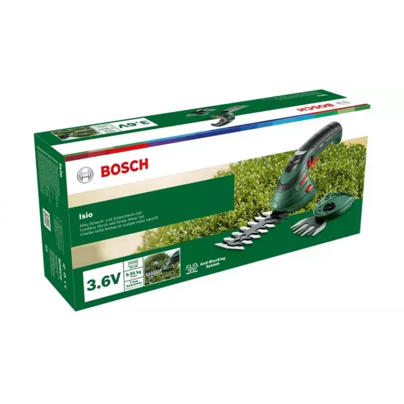 Bosch Isio cordless grass shear 8 cm 3.6 V Lithium-Ion (Li-Ion) Black, Green