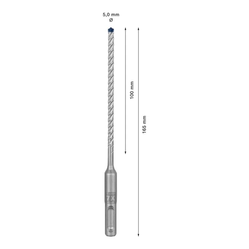 Drill Bit Bosch SDS plus-7X 5mm 165mm
