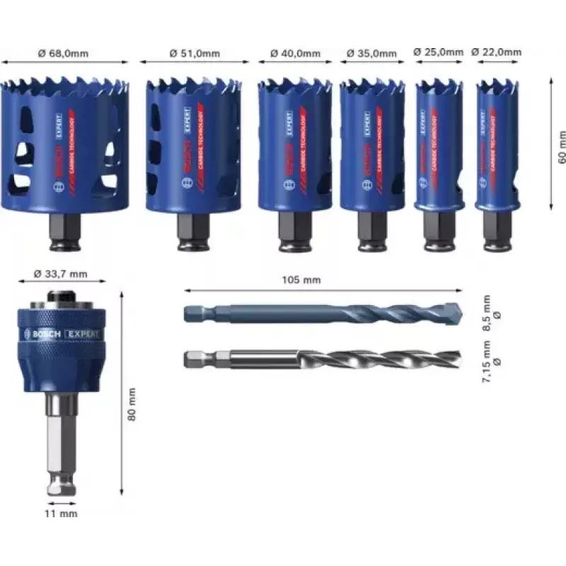 Bosch 2 608 900 446 drill hole saw 6 pc(s)