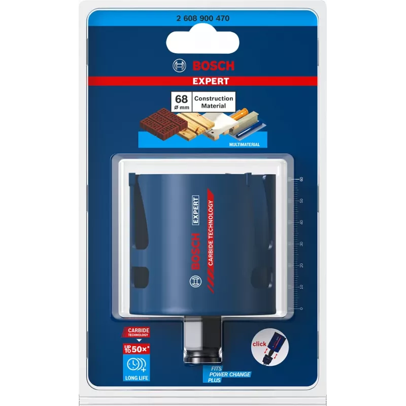 Hole Saw Bosch 2 608 900 470 6.8 cm for Brick Plastic Softwood