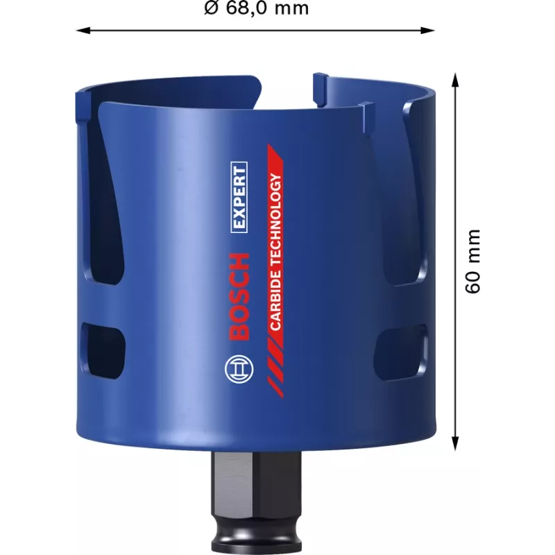 Hole Saw Bosch 2 608 900 470 6.8 cm for Brick Plastic Softwood