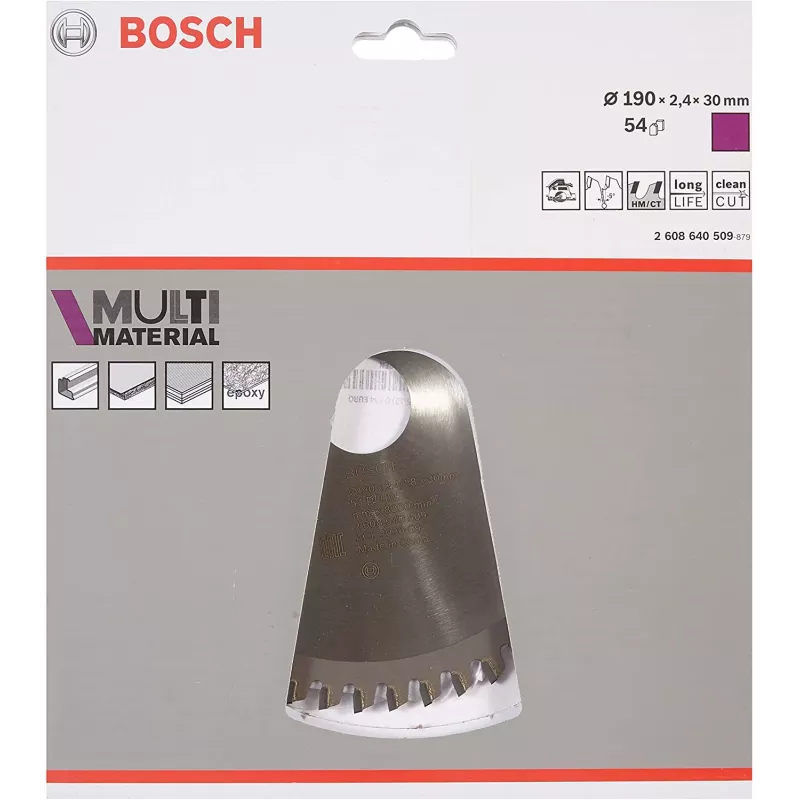 Bosch Optiline Wood Circular Saw Blades, Wood, 19 cm, Bosch, 340 g, 1 pc(s)