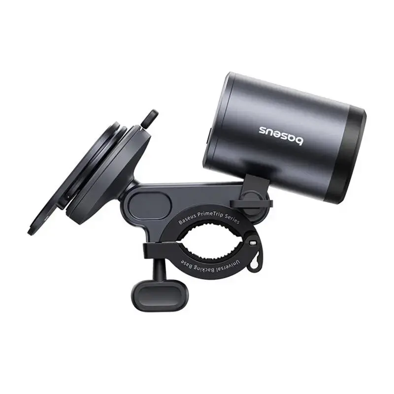 Bike mount Baseus PrimeTrip 2-in-1 phone holder with flashlight, black