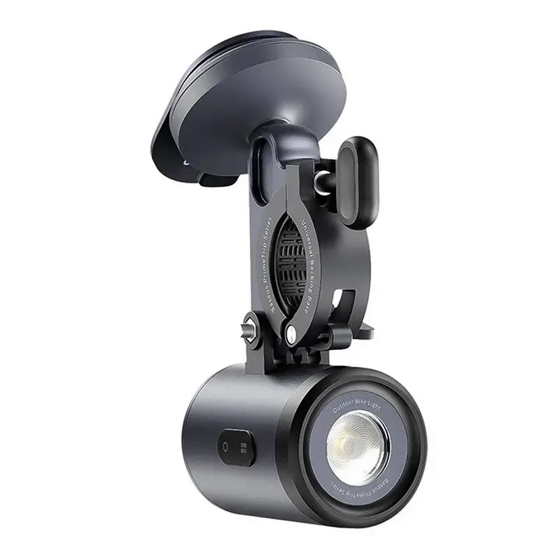 Bike mount Baseus PrimeTrip 2-in-1 phone holder with flashlight, black