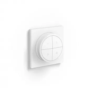 Philips Tap dial switch, Wireless, White, Freestanding/Wall, IP20, Plastic, IP20