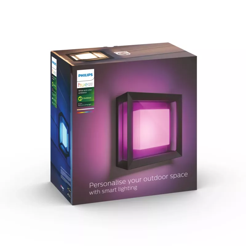Smart wall light Philips Hue White and colour ambience Econic Outdoor Wall Light