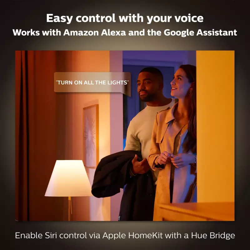 Smart bulb Philips Hue White and colour ambience Candle E14, Bluetooth/Zigbee, 5.3 W (2-pack)