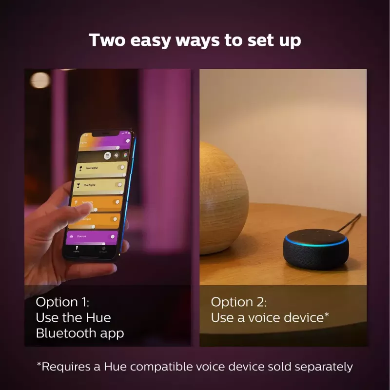 Smart bulb Philips Hue White and colour ambience Candle E14, Bluetooth/Zigbee, 5.3 W (2-pack)