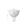 Smart lighting spot Philips Hue White and colour ambience MR16, GU53, 6.3 W, Bluetooth/Zigbee