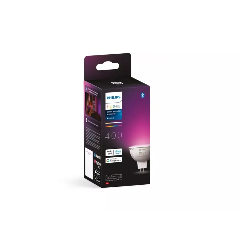 Smart lighting spot Philips Hue White and colour ambience MR16, GU53, 6.3 W, Bluetooth/Zigbee