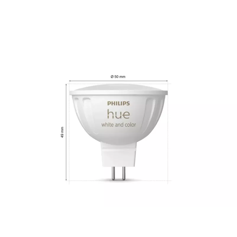 Smart lighting spot Philips Hue White and colour ambience MR16, GU53, 6.3 W, Bluetooth/Zigbee