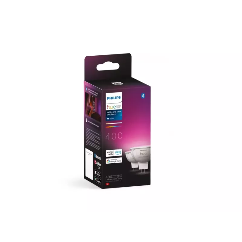 Smart lighting spot Philips Hue White and colour ambience MR16, GU53, 6.3 W, Bluetooth/Zigbee