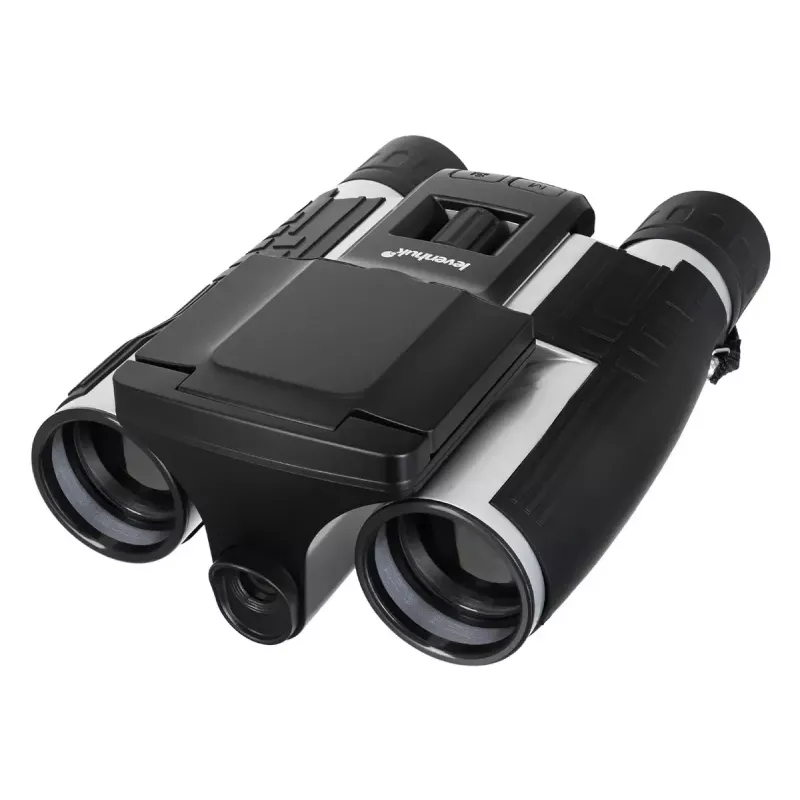 Binoculars Levenhuk Atom DB20 with 20× magnification and built-in 2 MP camera, LCD display