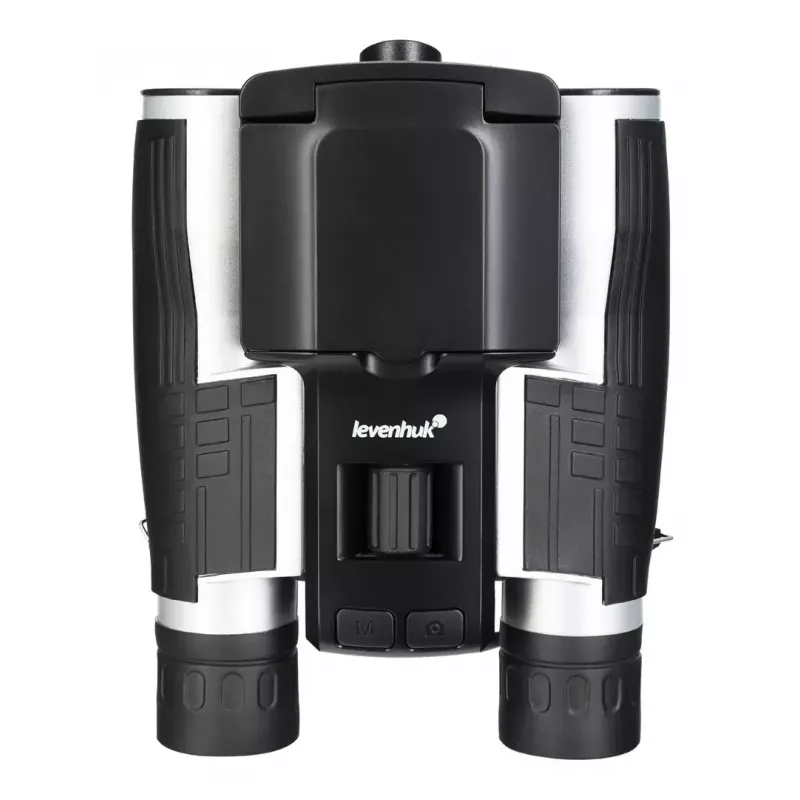 Binoculars Levenhuk Atom DB20 with 20× magnification and built-in 2 MP camera, LCD display