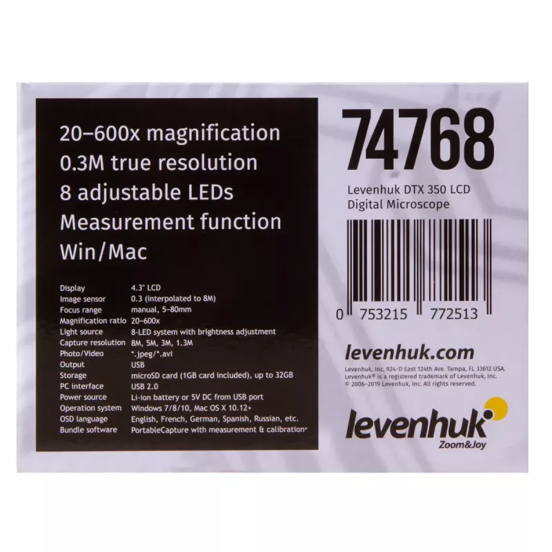 Digital microscope Levenhuk DTX 350 LCD 600x magnification