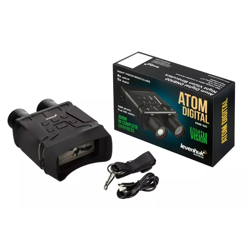 Night vision binoculars Levenhuk Atom DNB100 digital, up to 100 m range