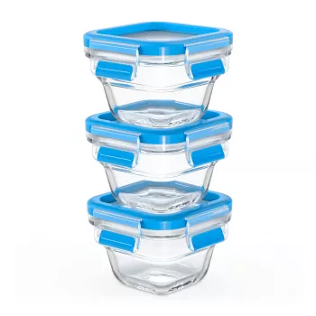 EMSA CLIP & CLOSE N10507 Square Set Blue, Transparent 3 pc(s)