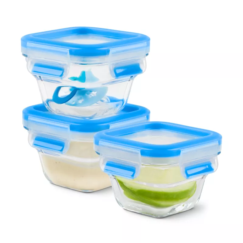 EMSA CLIP & CLOSE N10507 Square Set Blue, Transparent 3 pc(s)