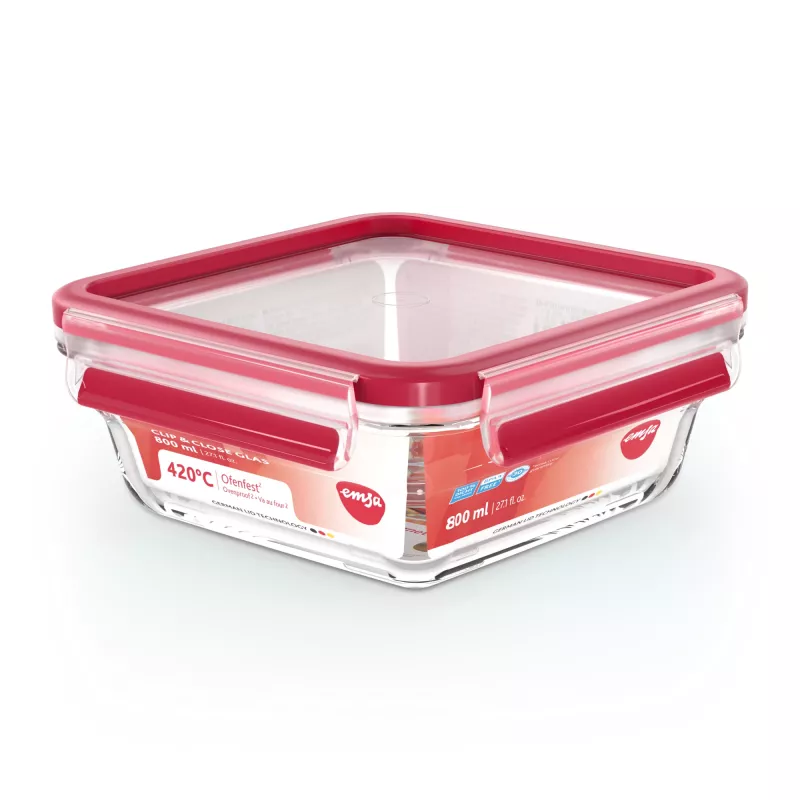 EMSA CLIP & CLOSE N10414 Square Box 0.8 L Transparent 1 pc(s)
