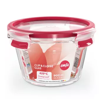 EMSA CLIP & CLOSE N10404 Round Box 0.9 L Transparent 1 pc(s)