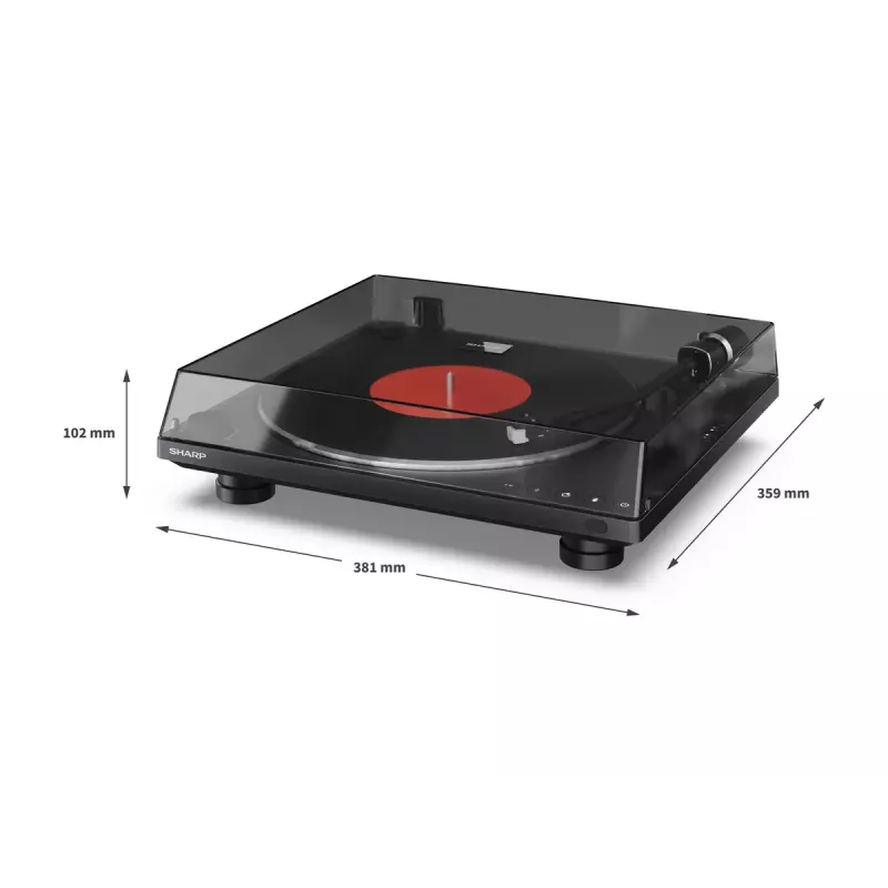Turntable Sharp RP-TT100 black direct-drive with USB output for digital recording