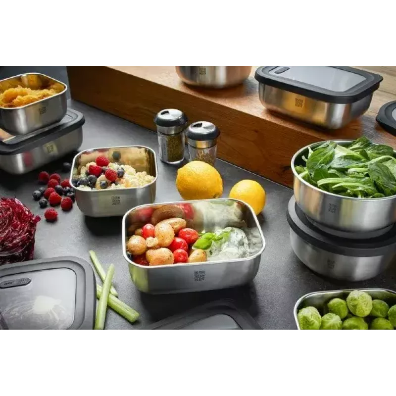 GEFU Provido round food storage container, 500 ml