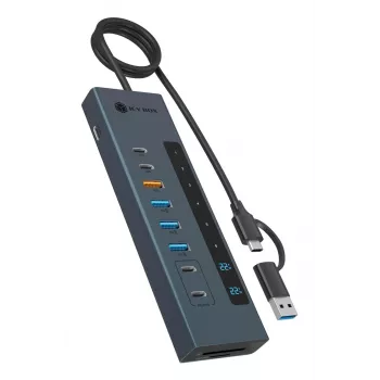 ICY BOX 11-in-1 USB Type-C hub with card reader and PD