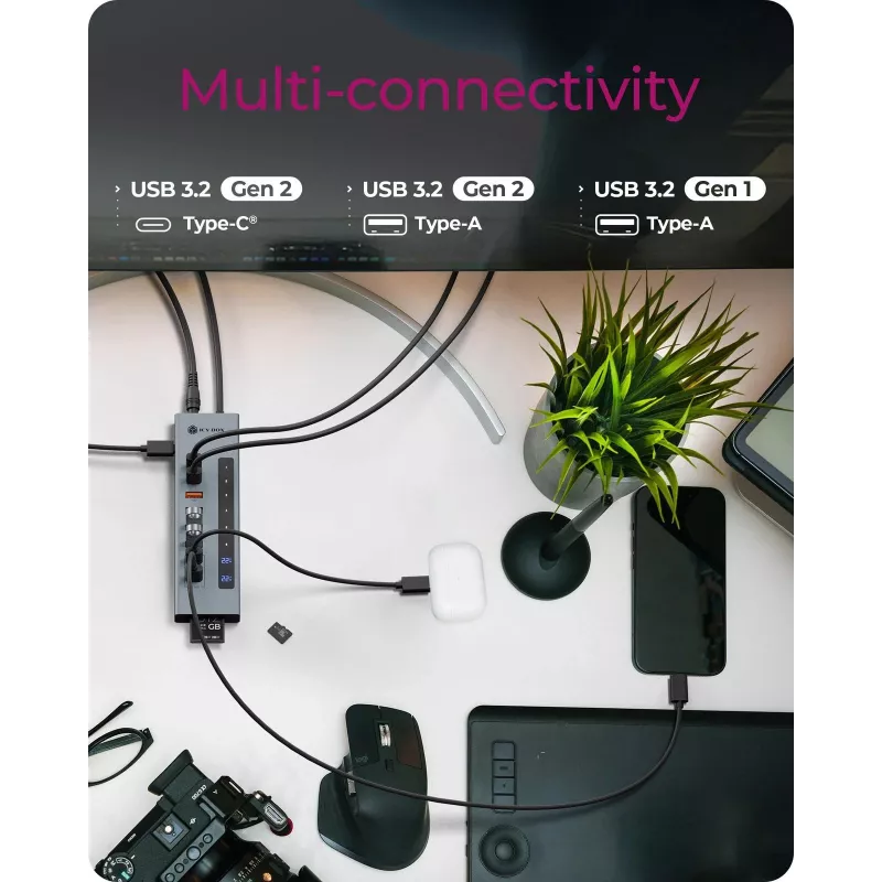 ICY BOX 11-in-1 USB Type-C hub with card reader and PD