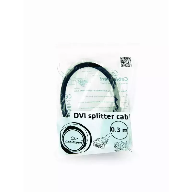 Video cable adapter GEMBIRD DVI-I to 2×VGA (D-Sub), 0.3 m, black
