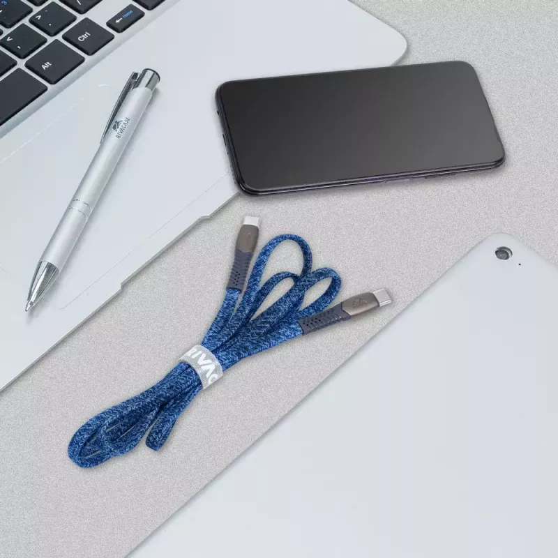 USB Cable Rivacase PS6105 BL12 USB 2.0 1.2m USB C Blue