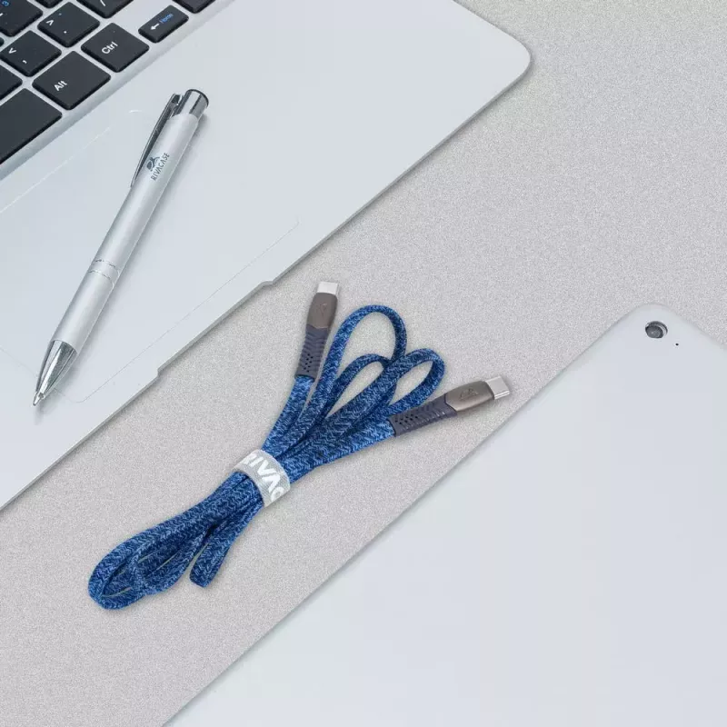 USB Cable Rivacase PS6105 BL12 USB 2.0 1.2m USB C Blue