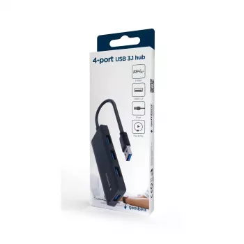 Laptop dock Gembird UHB-U3P4-03 USB 3.2 Gen 1 Type-A, 5 Gbit/s, black