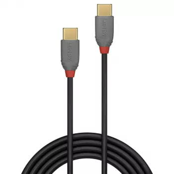 USB 2.0 Type C to C Cable Lindy 36871 1m Anthra Line