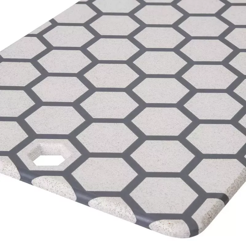 Cutting board RESTO 95401 rectangular plastic 138×200×8 mm grey/white