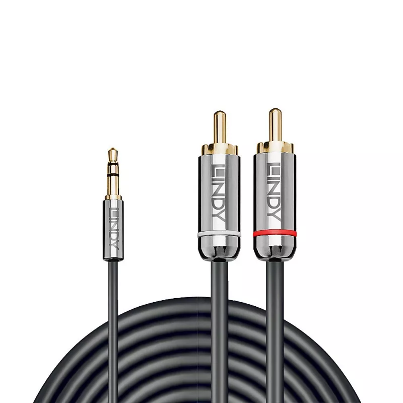 Lindy 2m 3.5mm to Phono Audio Cable, Cromo Line
