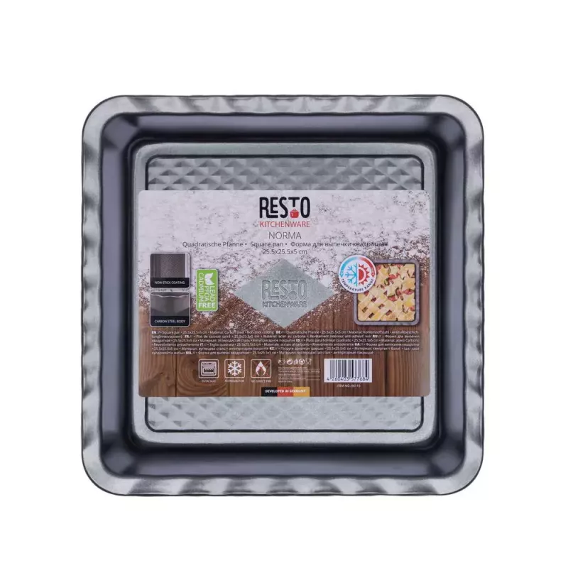 Lasagna baking dish Resto Kitchenware 96115 Rectangular Carbon steel 255x255x50 mm