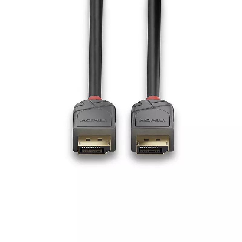 Lindy 1m DisplayPort 1.4 Cable, Anthra Line, 1 m, DisplayPort, DisplayPort, Male, Male, 7680 x 4320 pixels