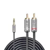 Lindy 5m 3.5mm to Phono Audio Cable, Cromo Line, 3.5mm, Male, 2 x RCA, Male, 5 m, Anthracite