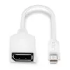 Lindy 0.20m Mini DisplayPort to DisplayPort Adapter Cable, 0.15 m, Mini DisplayPort, DisplayPort, Male, Female, White