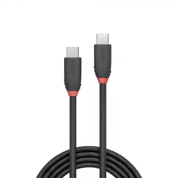 Lindy 0.5m USB 3.2 Type C to C Cable, 20Gbps, Black Line