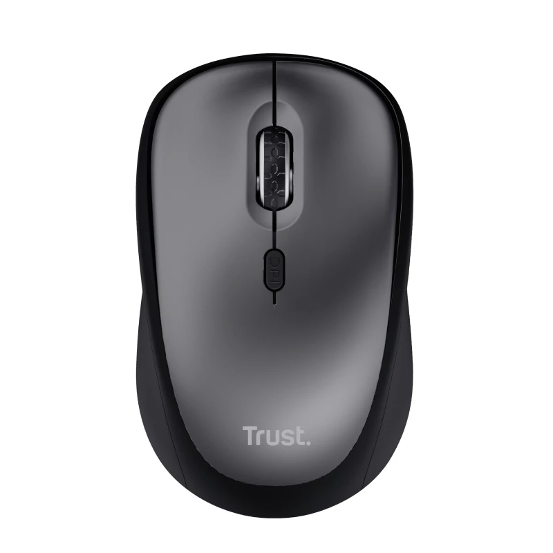 Trust Yvi+ Silent Wireless Mouse, Right-hand, Optical, RF Wireless, 1600 DPI, Black
