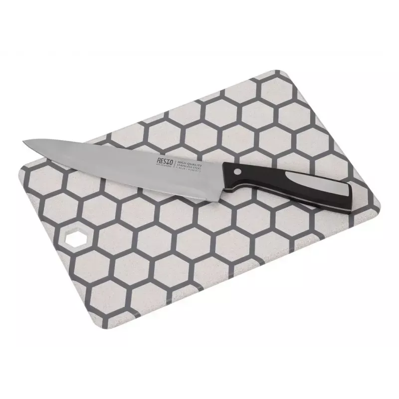 Cutting Board Resto Kitchenware 95403 Rectangular Plastic Grey White