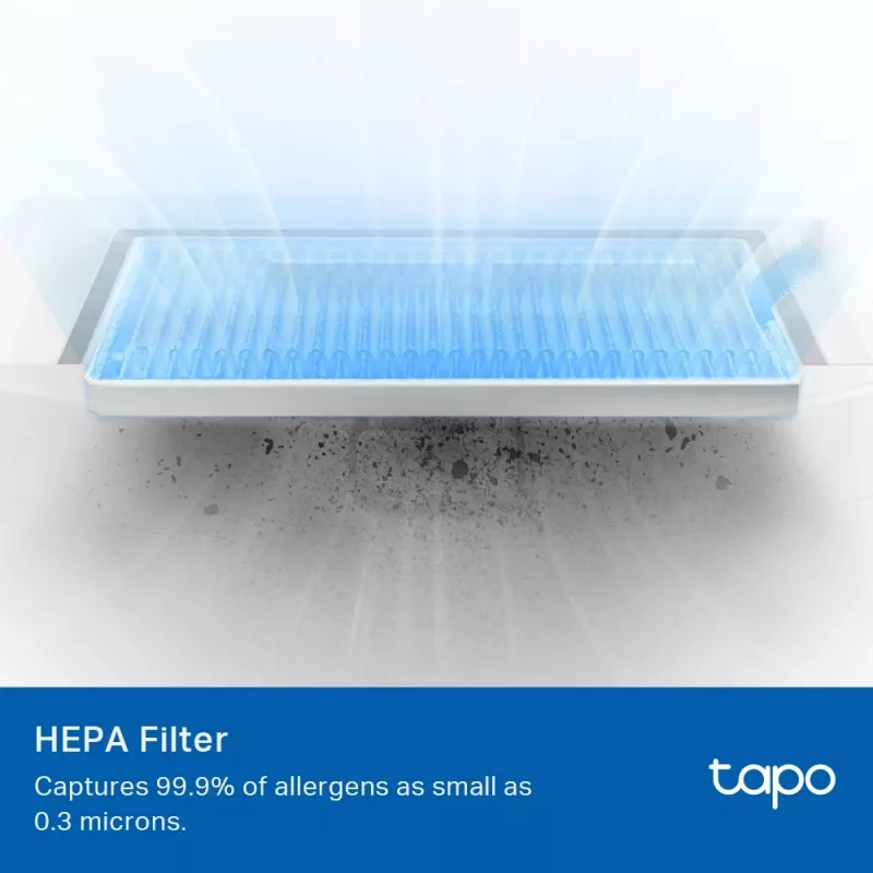 Accessory kit for TP-Link Tapo RVA100 robot vacuum — 2 washable HEPA filters, main brush, 2 side brushes (black/white)