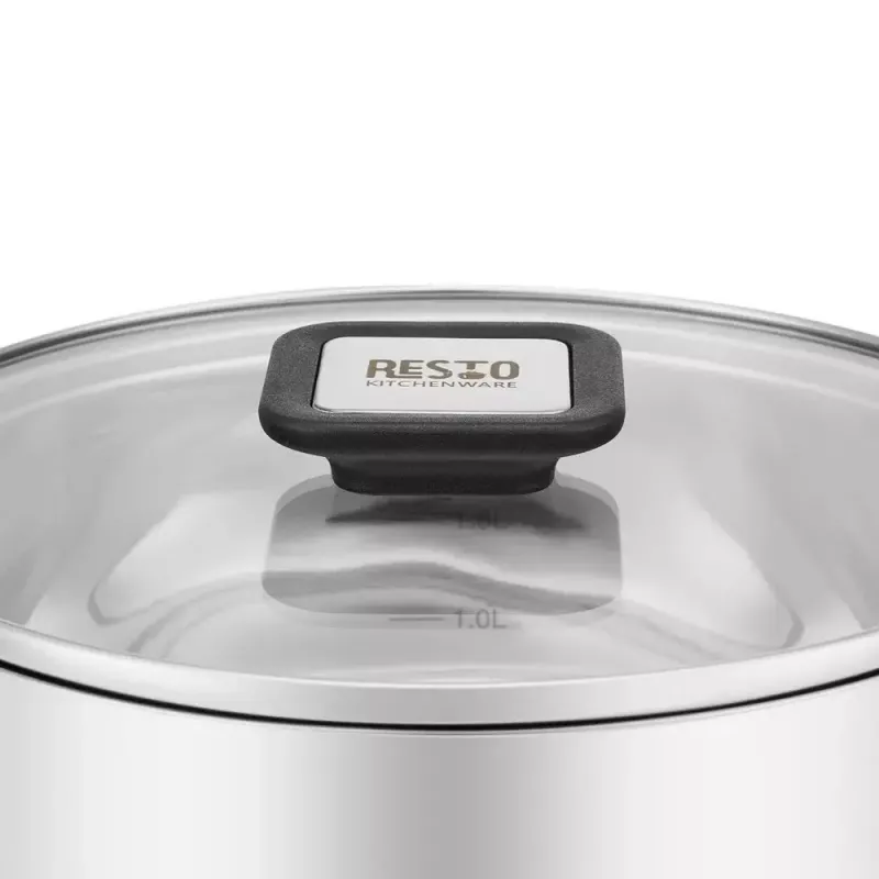 Resto Kitchenware Anser 2.5 L Round Black Stainless Steel