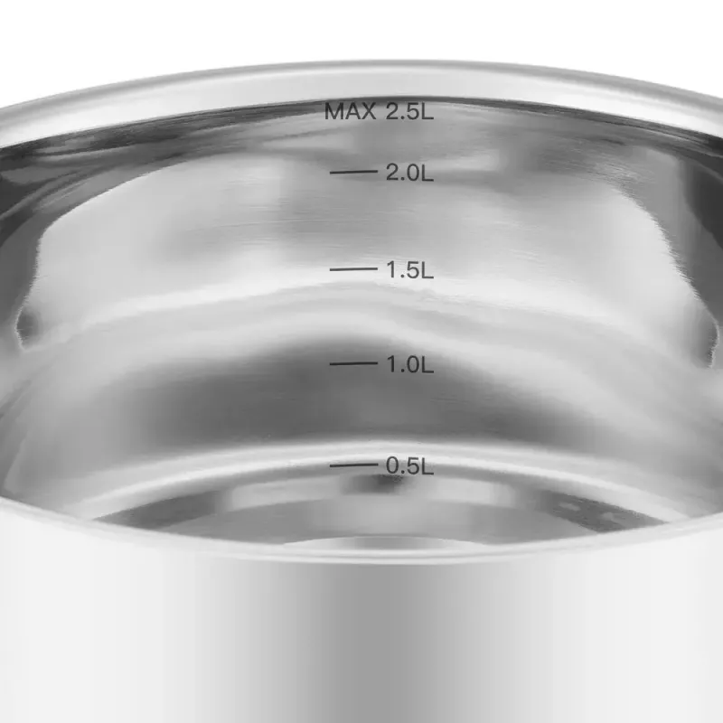 Resto Kitchenware Anser 2.5 L Round Black Stainless Steel