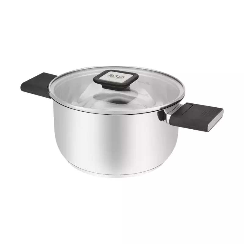 Resto Kitchenware Anser 2.5 L Round Black Stainless Steel