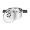 Resto Kitchenware Anser 2.5 L Round Black Stainless Steel