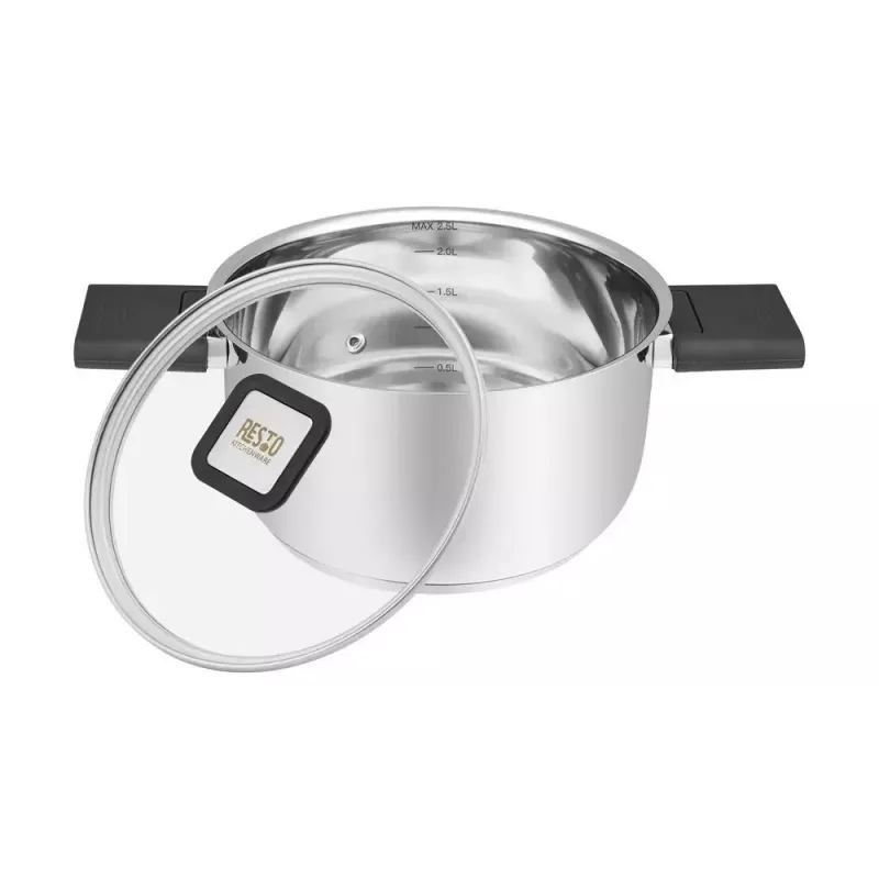 Resto Kitchenware Anser 2.5 L Round Black Stainless Steel